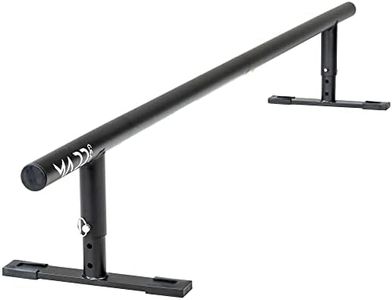 Madd Gear 55" Long Flat Bar Skate Rail – Heavy Duty Durable Round Skateboard Pro Scooter or Inline Skate - Adjustable Height - Smooth Easy Sliding Assembly & Great for Beginners to Advanced Skatepark