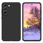 GUAGUA Case for Samsung Galaxy S21 FE Liquid Silicone Soft Gel Rubber Slim Thin Microfiber Lining Cushion Texture Cover Protective Phone Cases for Samsung Galaxy S21 FE 5G Black