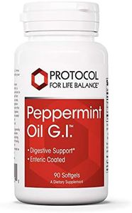 Protocol Peppermint G.I. - for Digestive Health Support - with Peppermint, Ginger Oil & Fennel Oil - Enteric-Coated - Dairy Free & Halal - 90 Softgels