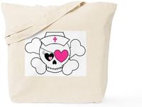 CafePress Pirate Nurse Tote Bag Natural Canvas Tote Bag, Reusable Shopping Bag