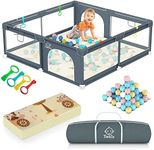 Baby Playpen with Mat 180×150cm, Ba