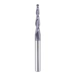 SpeTool Tapered Ball Nose End Mill 1.5 Radius 6mm Shank Engraving Tool Carving Bit TiAlN Coated Solid Carbide Milling Cutter 2.8Deg CNC Router Bit for 2D and 3D Engraving Carving Woodworking