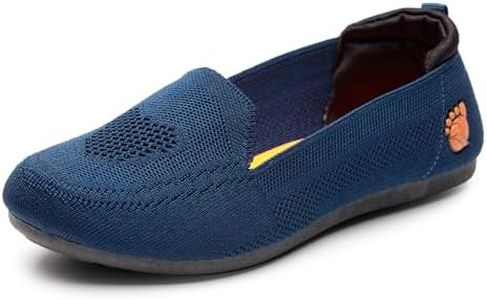 Ortho + Rest Women Flexible Memory Foam Women's Shoes for Walking Gym Training,Casual, Sports,Slip-On,Lightweight Slipon Running Sneaker for Ladies and Girls Blue