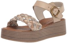 Blowfish Malibu Women's Lapaz Sandal, Whitesands Farout/Silvermoon/White, 10