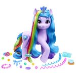 My Little Pony: Tell Your Tale Rainbow Styles Izzy Moonbow, Hair Styling Figure with Sounds, 9.5-inch Unicorn Toys for Girls and Boys Ages 4+