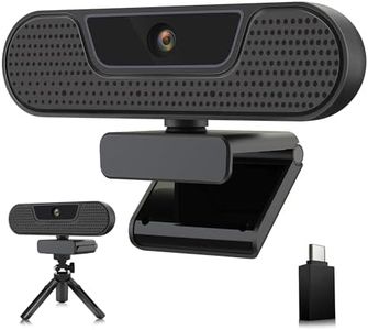 VIZOLIKN W4GS 2K Webcam PC con Microfono, HD webcam 1080P 60FPS, Auto-Focus, Microfono Riduzione Rumore, Correzione Luce, plug & play, Treppiede, per Live Streaming, Videochiamate, Conferenza e Studio