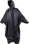 REDCAMP Waterproof Rain Poncho with Hood and Arms for Camping Hiking, 3 in 1 Multifunctional Lightweight Reusable Raincoat Poncho, Dark Navy