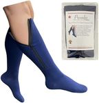 Presadee Original Navy 20-30 mmHg Firm Zipper Compression Leg Closed Toe Sock, Navy, 4X-Large