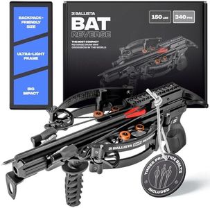 BALLISTA BAT Reverse Draw Compound Mini Crossbow - Crossbow for Hunting, Fishing and Target - Fast 340 fps, Powerful 150lbs, Lightweight 3lbs