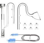 FZONE Aquatic Glass Lily Pipe Set with Lily Skimmer Inflow and Lily Outflow for Aquarium Filter 5/8''(16/22mm) Tubing