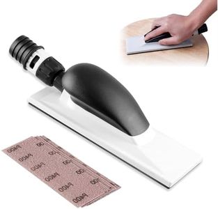 mizikuu Ponceuse manuelle, Ponceuse manuelle 200 × 70 mm Mini ponceuse ponçage pour le travail du boi avec 5 bandes abrasives en maille grain P80, P120, P180, P240, P400