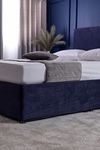 Faux Suede Divan Bed Base Wrap Deep Fit Belledorm Valance in Double Bed Size in Navy Blue Deep Fitting