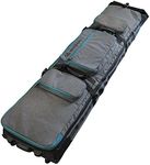 Winterial Rolling Expandable Snowboard and Ski Bag - Ski and Snowboard Bag with Wheels, Fits 2 Boards or 2 Sets of Skis up to 70in, Expandable Main Compartment