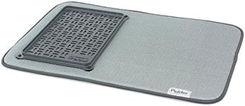 Polder Polder KTH-696-425 Microfiber Drying Mat with Glass Tray, Gray