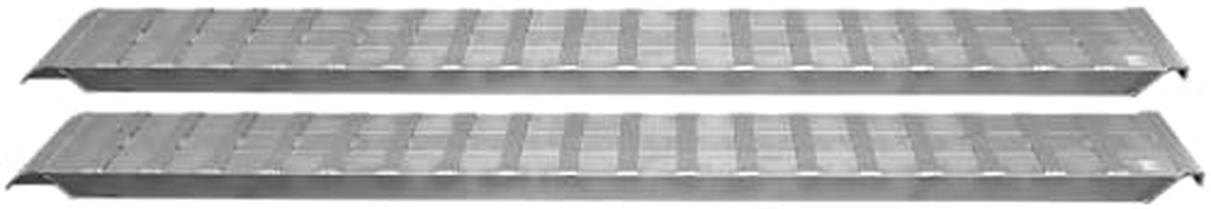GEN-Y Hitch Extreme Duty Aluminum Loading Ramps - Set of 2, 10 Feet Long x 15 Inches Wide, 14000 LBS Capacity, Hybrid Hook and Plate Ends, Serrated Cross Rungs for Maximum Traction