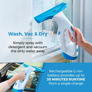 Tower Cordless Window Vacuum Cleaner – Streak-Free Glass Cleaning