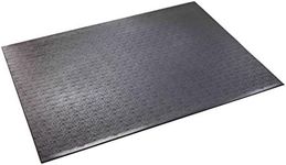 SuperMats High Density Commercial Grade Solid Equipment Mat 27GS Made in U.S.A. for Indoor Cycles Exercise Bikes and Steppers (3 Feet x 4 Feet) (36-Inch x 48-Inch) (91.44 cm x 121.92 cm), Black