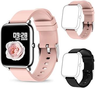 KALINCO Smart Watch, Fitness Tracker with Heart Rate Monitor, Blood Pressure, Blood Oxygen Tracking and Soft Silicone Smart Watch Replacement Bands for P22