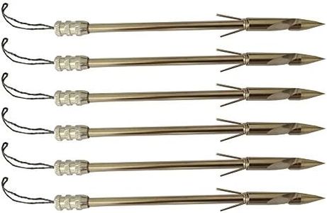 JIEXI HWYP Stainless Steel Fish Hunting Arrows Crossbow Fishing Arrows Pack of 6