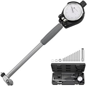 Neoteck Dial Bore Gauge 2-6"/0.001" Extender Dial Bore Gauge Set Self-Centering Bore Gauge Set with 11 Carbide Anvils,Chrome Plated Handle & Insulated Grips,Case for Deep Engine Cylinder Measurement