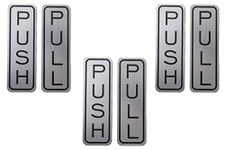 Be The Bestest Brushed 304 Grade Stainless Steel Premium Push/Pull Set Door Vertical Sign 5 x 1.5 inch Stylish (Pack of 3)