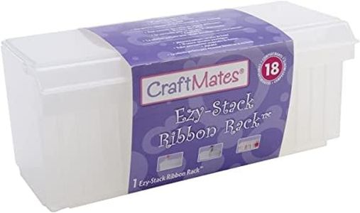 CRAFT MATES Bead Organizer, 18 Removable Compartments, Plastic Storage