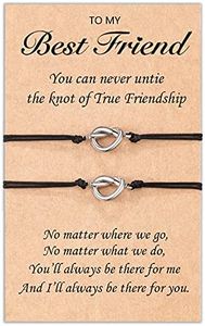 Jeka Friendship Gifts for Best Friends Women Love Knot BFF Matching Bracelets for 2 Graduation Long Distance Bridesmaid Birthday Christmas Jewelry Gifts for Female Daughter