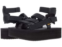 Teva Women's Flatform Mevia Adjustable Quick-Drying Casual Sandals Flat, Black, Numeric_9
