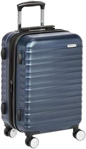 Amazon Basics Premium Hardside Spinner Luggage with Built-In TSA Lock - 55 cm Carry-on, Navy Blue