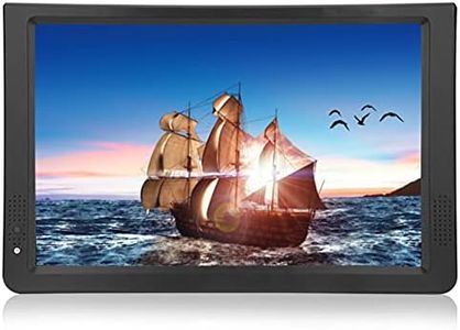 11,6 Pouces TV Portable, LED Petite Télévision avec TNT Deux Haut-parleurs TV Numérique avec 1500mah Batteries Rechargeables et Télécommande pour Chambre, Cuisine, Caravane, Voiture.(Noir)