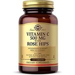 Solgar Vitamin C 500 mg with Rose Hips Tablets - Pack of 100 - Healthy Immune System and Energy Levels - Antioxidant - Supports Collagen Formation - Vegan, Gluten Free and Kosher