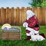 Barydat 2 Pcs Christmas Kneeling Santa Nativity Sets Weatherproof Reliable Santa Nativity Scene Large Nativity Scene Yard Sign for Yard Garden Lawn Nativity Outdoor Decorations