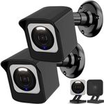 PEF Mount for All-New Wyze Cam V3/V4, Weatherproof Protective Cover and 360 Degree Adjustable Wall Mount Solid Housing for Wyze V3 and V4 Outdoor Indoor Smart Home Camera System (Black, 2 Pack)