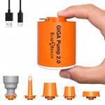 GIGA Pump 2.0 Electric Portable Air Pump 1300mah battery Rechargeable pump Ultra-mini Inflator / Deflator pump for swimming rings air mattress bed pool toy with 400 lms light