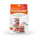 Packmate 2 Medium 60 x 45cm Flat Vacuum Storage Bags | Ideal for Storing Baby Clothes, Pillows, Blankets, Towels and Much More