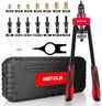WETOLS Rivet Nut Tool Kit, 14-Inch Rivnut Tool with 7 Metric and SAE Mandrels, Professional Hand Riveter with 70Pcs Rivnuts Assortment Kit, Manual Rivet Nut Gun with Rugged BMC Case