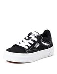 Vans Unisex Kids Seldan Sneaker, Black Canvas Black White 187, 2 UK