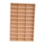 Perfeclan Wooden Diecast Car Display Rack Diecast Toys Organizer Storage Multiuse Action Figures Display Shelf for Counter Business Home Retail, 30 Grid