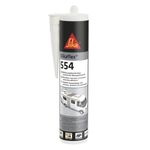 Sika Mounting Adhesive – Sikaflex-554 White – Ideal for Large Components and High Dynamic Load – Ageing and Weather Resistant – 300 ml