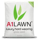 A1 Lawn AM Pro 8 Luxury Hard Wearing Grass Seed, 5kg (140m2) - Luxury, UK Resilient, Fresh, Pet & Child Friendly - Ideal for Patch Repair, Over Seeding, New Lawns & Thickening. DEFRA Approved