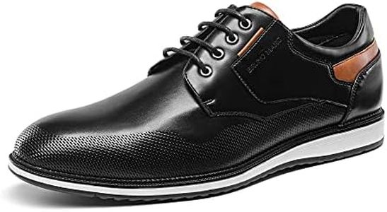 Bruno Marc Zapatos de Traje para Hombre, Zapatos con Cordones.,Size 46,Negro,SBOX2226M-E