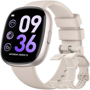Sanorum Smart Watches for Women Men with Call: Fitness Trackers with 24-Hour Heart Rate SpO2 Sleep Monitor 120+ Sport Mode 5ATM Waterproof Smartwatch Compatible with iPhone Android Phones Starlight