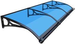 HIAPES Awning for Door Entrance, Awnings for Doors, Window Awnings Exterior Polycarbonate Cover Outdoor Front Door Patio UV/Rain/Snow Protection, Door Awnings Exterior for Porch/Patio/Deck
