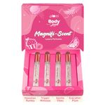 Plum BodyLovin' Magnifi-Scent Luxury Liquid Perfumes Gift Set, 4x15ml Vanilla Vibes, Hawaiian Rumba, Trippin' Mimosa & Everythin' Plum, Long Lasting, Perfect Rakhi Gift Set For Sisters & Women