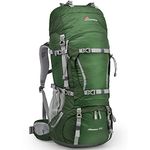 Mountaintop 70L Internal Frame Backpack for Backpacking, Hiking, Camping with Rain Cover