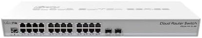 Mikrotik CRS326-24G-2S+RM Cloud Router Switch 326-24G-2S+RM 24 Gigabit Port Switch with 2 x SFP+ Cages in 1U rackmount case Dual Boot (RouterOS Or SwitchOS)