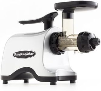 Omega Juicers TWN30S Twin Gear Masticating Juicer Makes Continuous Fresh Fruit Vegetable and Wheatgrass Juice with Stainless Steel Gears and Low Speed, 150-Watt, Silver