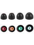 4 Pairs Ear Tips for Sony TrueWireless Earbuds - New Sony XM5, WF-1000XM5, WF-1000XM4, WF-1000XM3, WF-XB700, Ultimate Comfort | Unshakeable Fit | Black