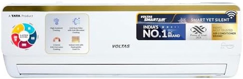 Voltas 1.5 Ton 5 Star Inverter Split AC (Copper, 5-in-1 Adjustable Mode, Anti-dust Filter, 185V Vertis Smart Air Elite Gold, White)