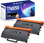 TN 850 TN850 TN-850 Toner Cartridge High Yield 2 Pack Black Replacement for Brother TN850 TN-850 TN820 TN-820 TN 850 HL-L6200DW MFC-L5700DW HL-L5200DW MFC-L5900DW All in One Laser Printer